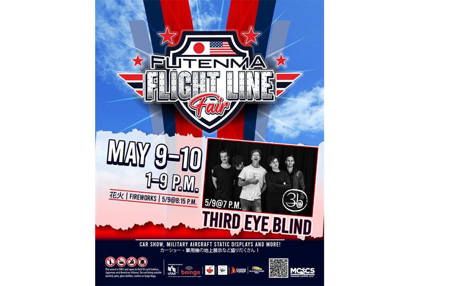Futenma Flight Line Fair event information on the flyer
